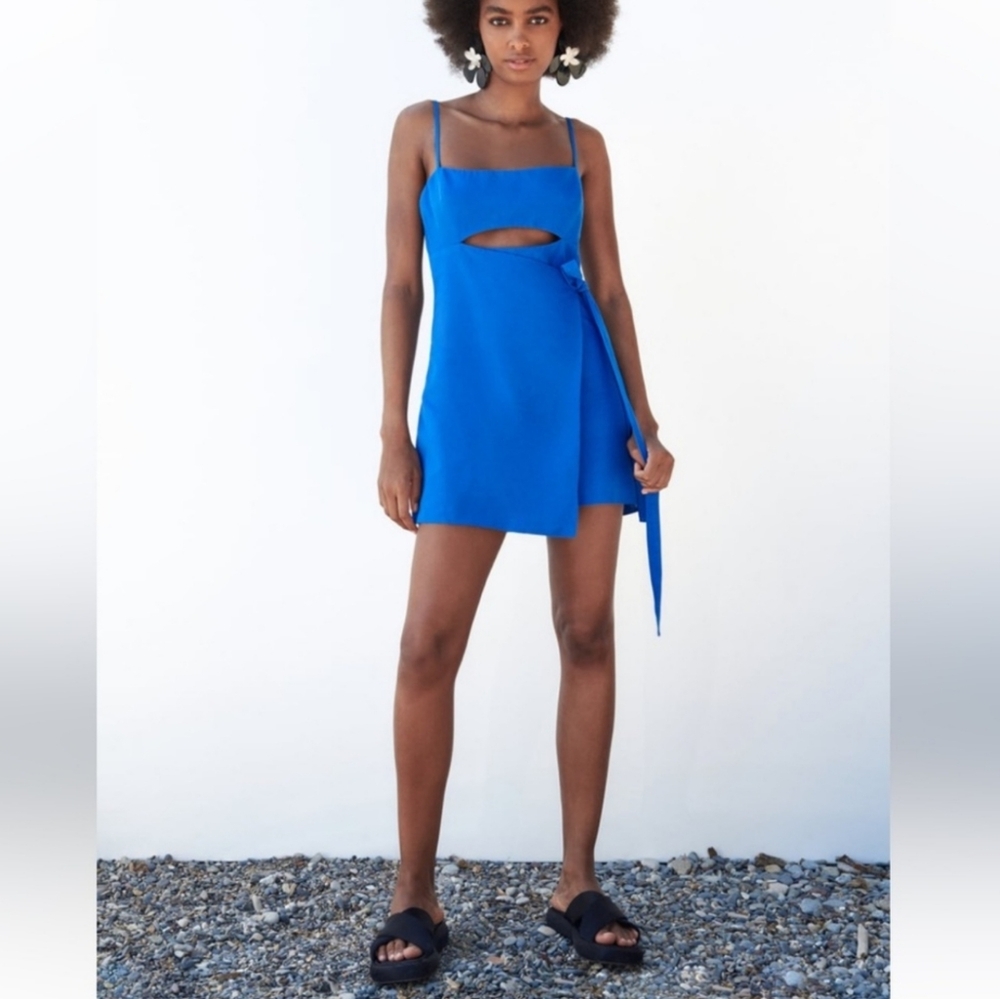 Zara - Linen Blend Jumpsuit Dress
